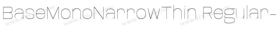 BaseMonoNarrowThin Regular字体转换